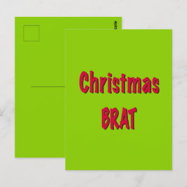 Postal Navidades Red Y Brat Green