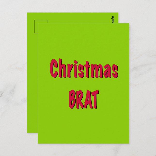Postal Navidades Red Y Brat Green (Anverso / Reverso)