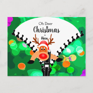 Postal Navidades Reindeer Fun Holiday Personal