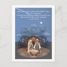 Postal Navidades religiosos Natividad Escena y Escritura