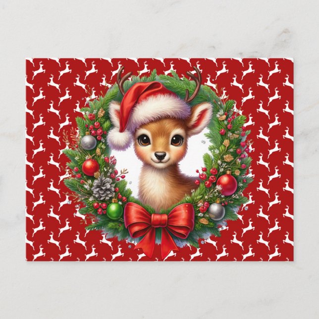 Postal Navidades renos (Anverso)