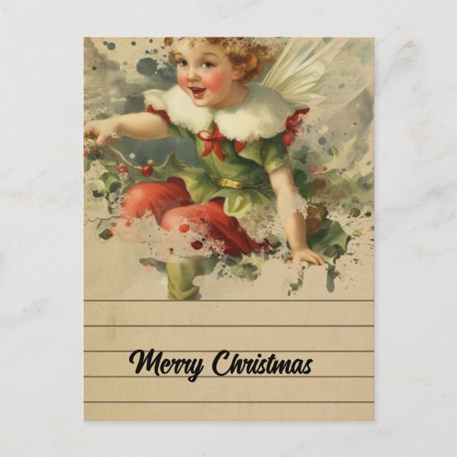 Postal Navidades retro (Anverso)