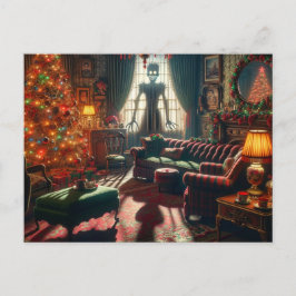 Postal Navidades retro aterrorizados