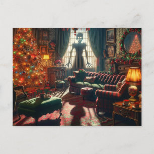 Postal Navidades retro aterrorizados
