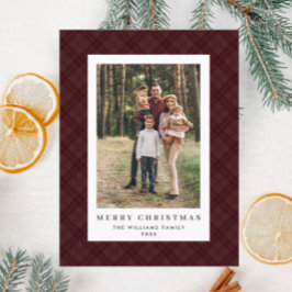 Postal Navidades retro fotográfico invitan a vacaciones d