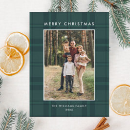 Postal Navidades retro fotográfico invitan a vacaciones d