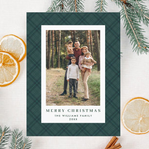 Postal Navidades retro fotográfico invitan a vacaciones d