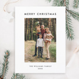 Postal Navidades retro fotográfico invitan a vacaciones d