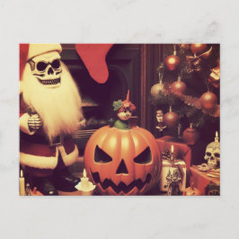 Postal Navidades retro se encuentra con el horror de Hall
