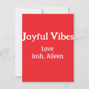 Postal Navidades rojos alegres vibes vacaciones amores fa