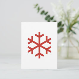 Postal Navidades rojos Snowflake