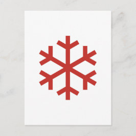 Postal Navidades rojos Snowflake