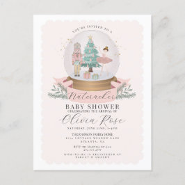 Postal Navidades rosados Pastel chica de nueces ducha de 