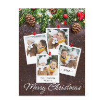 Navidades Rústicos de Pine Cones Foto Vacaciones