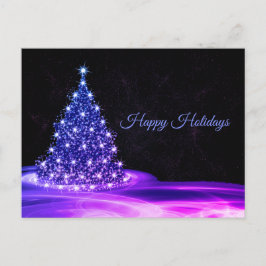 Postal Navidades saludando a negro rosa azul brillante in