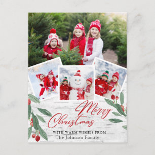 Postal Navidades Saludo de feriado por la foto de Birch B