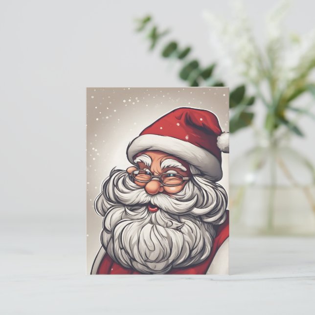 Postal Navidades Santa Claus (Anverso de pie)