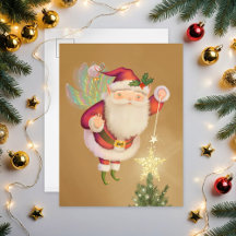 Navidades Santa Fairy Postcard
