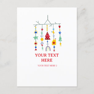 Postal Navidades Scandi vacaciones Minimalistas simples
