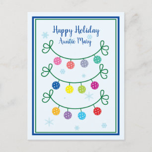 Postal Navidades simples texto personalizado de pelota 