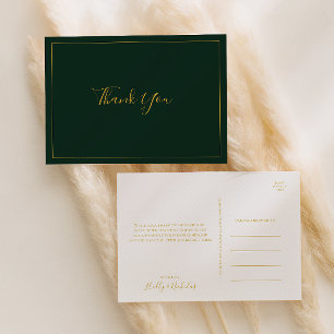 Postal Navidades simples y elegantes   Boda Verde Gracias