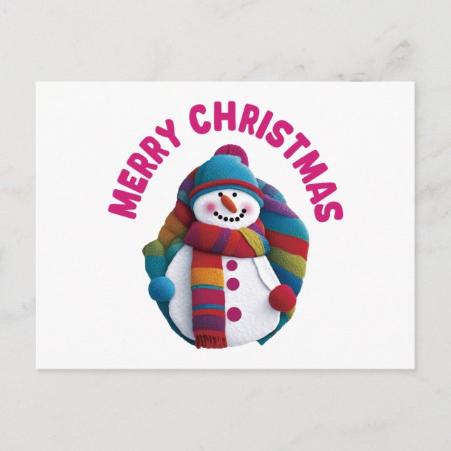 Postal Navidades Snowman (Anverso)