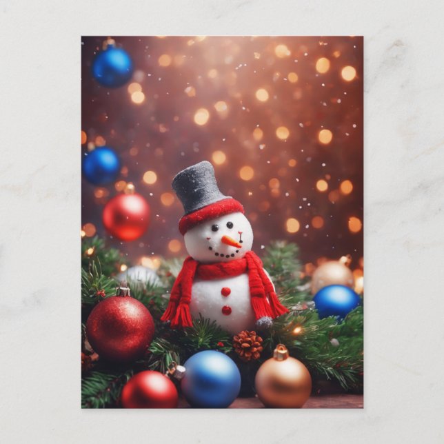 Postal Navidades Snowman (Anverso)