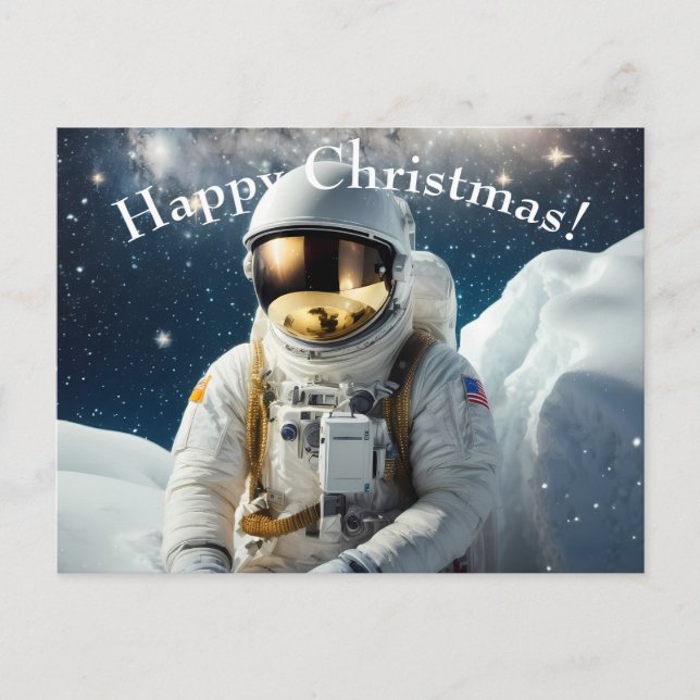 Postal Navidades Spaceman (Anverso)