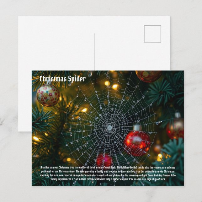 Postal Navidades Spider (Anverso / Reverso)