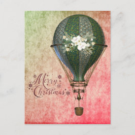 Postal Navidades Steampunk Balloon