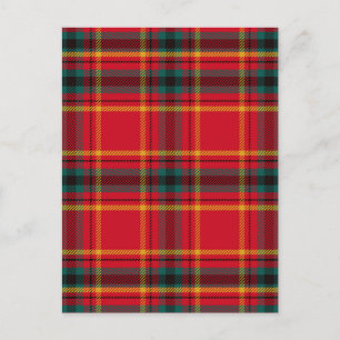 Postal Navidades Tartan Plaid