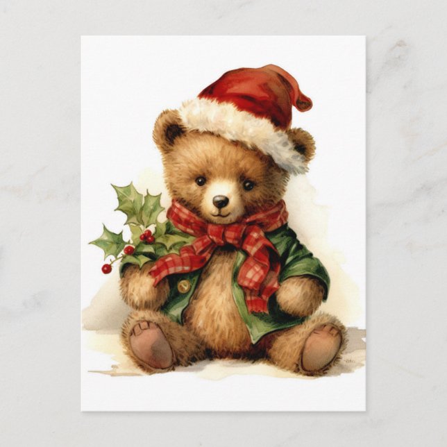 Postal Navidades Teddy Bear (Anverso)