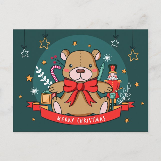 Postal Navidades Teddy Postcard (Anverso)