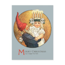 Navidades Tomte y dulce pequeño chica de Lucia CC1