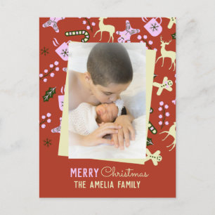 Postal Navidades tratan a la familia festiva