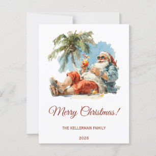 Postal Navidades tropicales personalizados