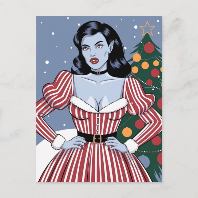 Postal Navidades Vampire Lady (Anverso)