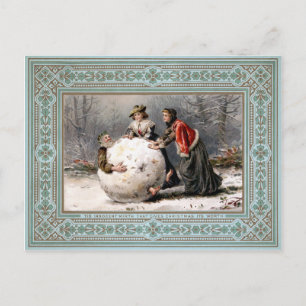 Postal Navidades victorianos de época