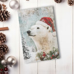Postal Navidades Vintage de oso polar con desenlace de ed<br><div class="desc">Este diseño se puede personalizar eligiendo la opción Editar diseño. También puede transferir a otros artículos. Póngase en contacto conmigo en colorflowcreations@gmail.com o utilice la opción de chat en la parte superior de la página si desea tener este diseño en otro producto o necesita ayuda. Ver más de mis diseños...</div>