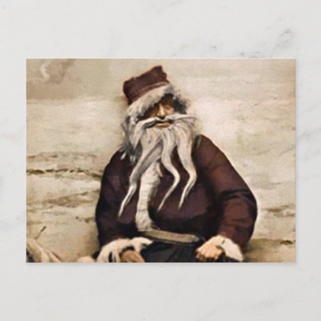 Postal Navidades Vintage Lousy Santa (Anverso)