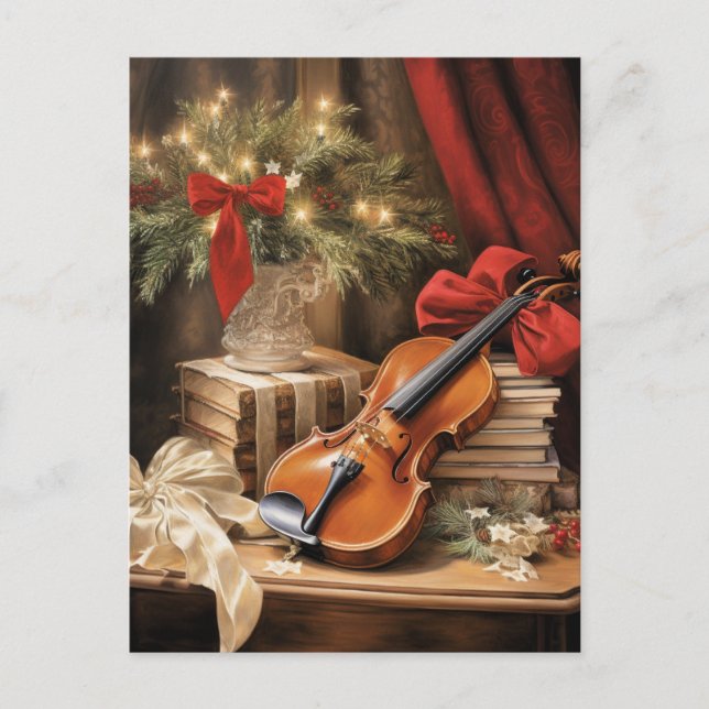 Postal Navidades Violin Music (Anverso)