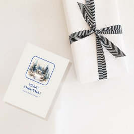 Postal Navidades Woodland vacaciones Minimalistas simples