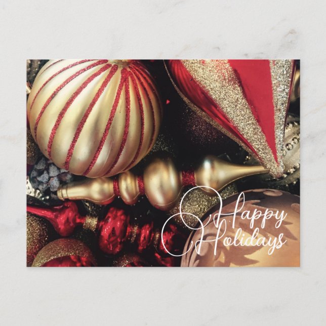 Postal Navidades y adorno navideño (Anverso)