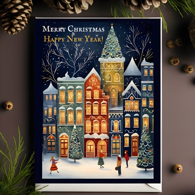 Postal Navidades y Año Nuevo de Winter Wonderland Citysca (Subido por el creador)