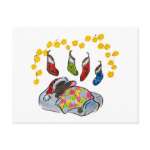 Navidades y ratón de Año Nuevo con medias