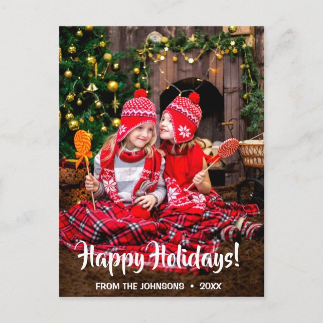 Postal navideña Feliz postales feriados (Anverso)