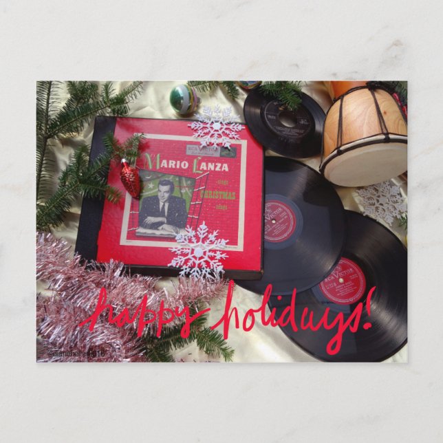 Postal navideña Mario Lanza (Anverso)