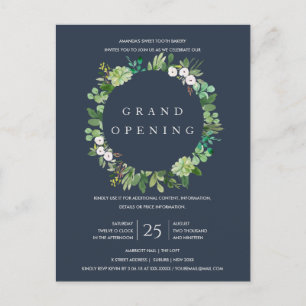 POSTAL NAVY KRAFT FOLIAGE FRAME GRAND OPENY CEREMONY