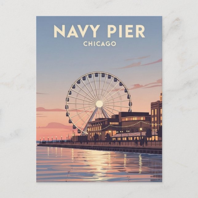 Postal Navy Pier Chicago Illinois Travel (Anverso)