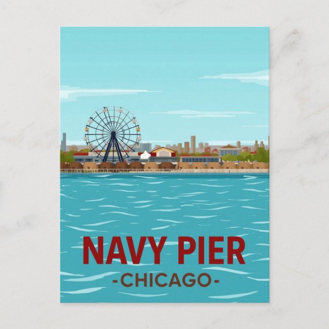 Postal Navy Pier: Diversión en el Lago de Chicago (Anverso)